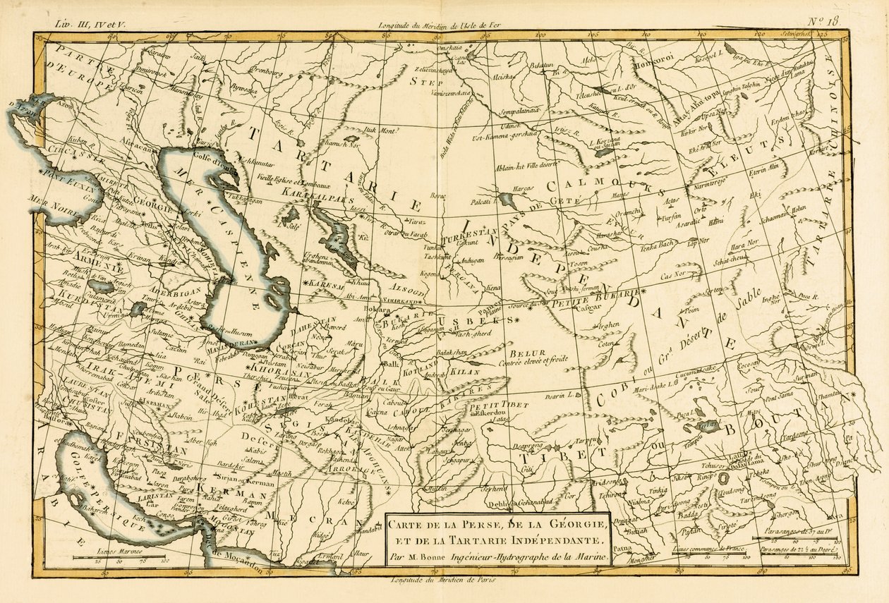 Persia, Georgia og Independent Tartary, fra 