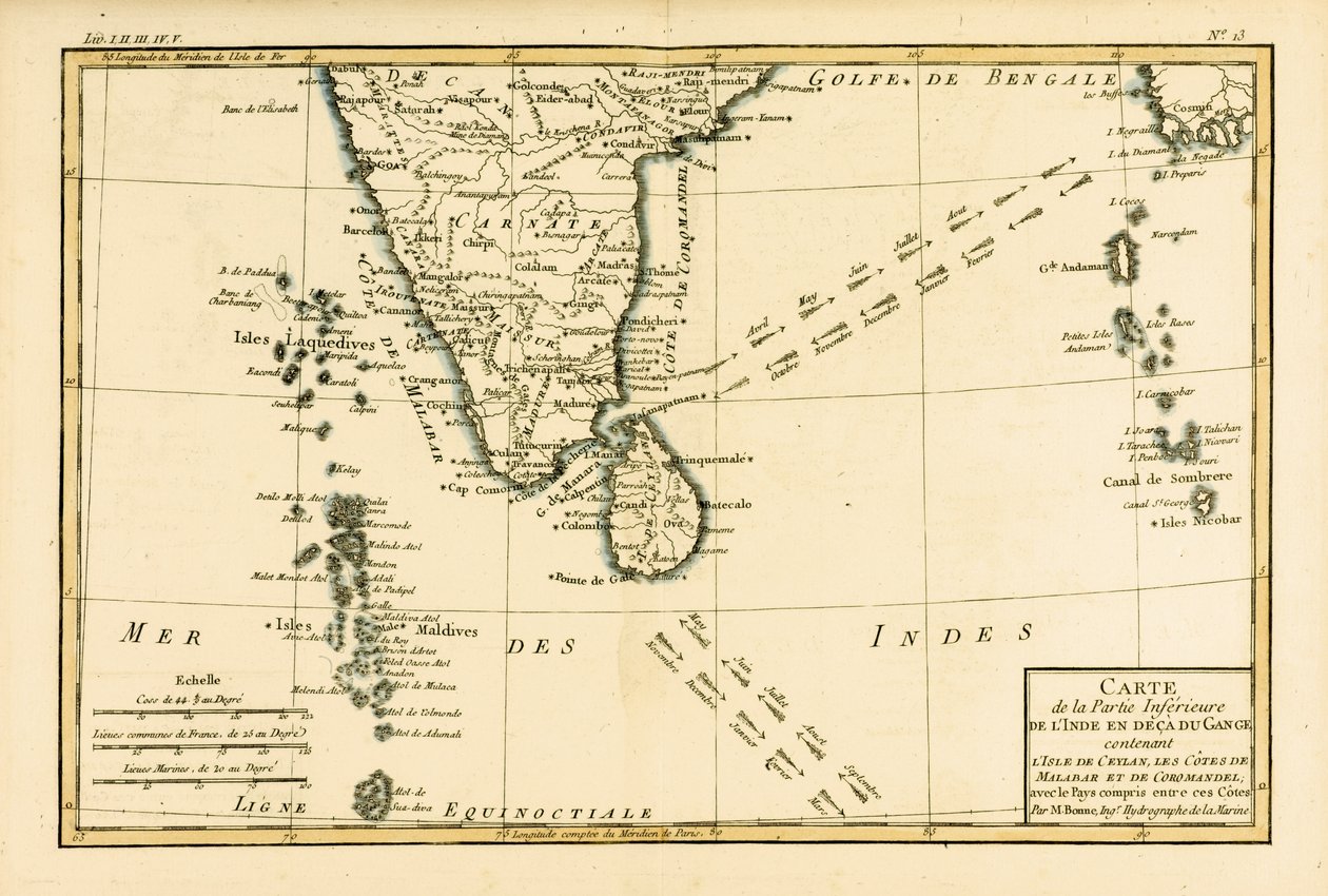 Sør-India og Ceylon, fra 