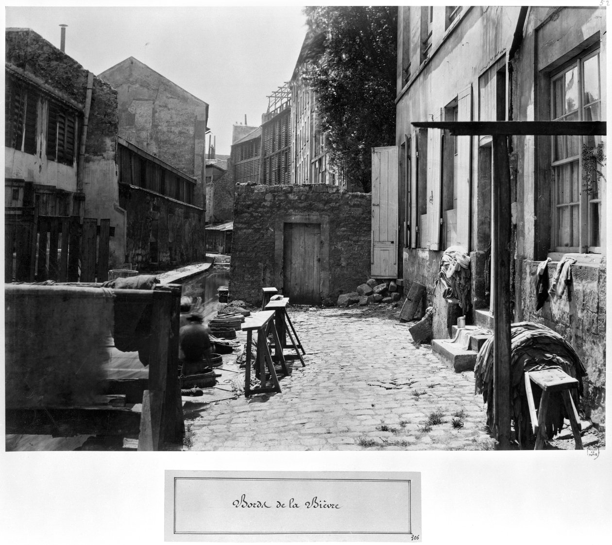 Banks of the Bievre, Paris, 1858-78 av Charles Marville