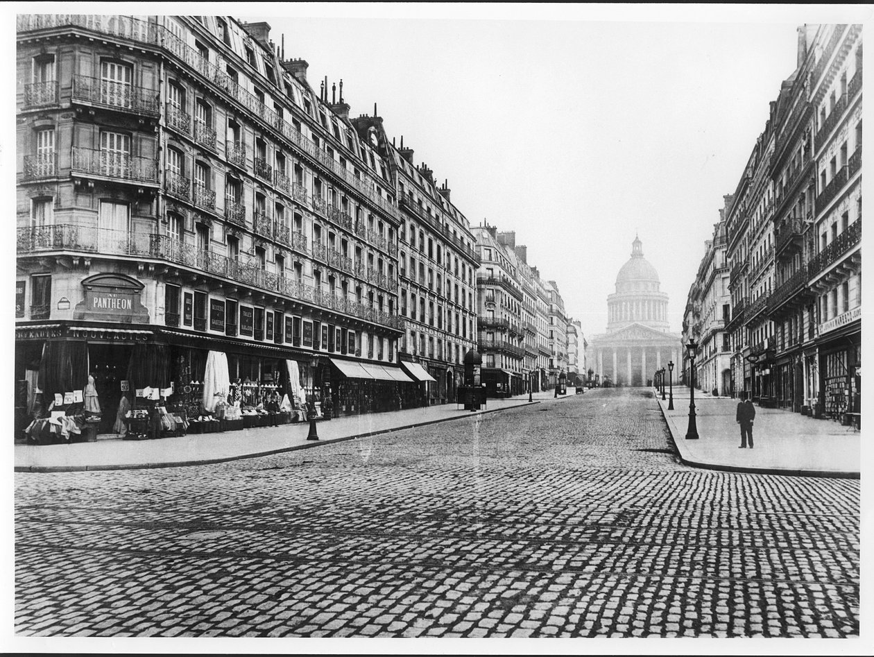 Paris, rue Soufflot, Pantheon, 1858-78 av Charles Marville
