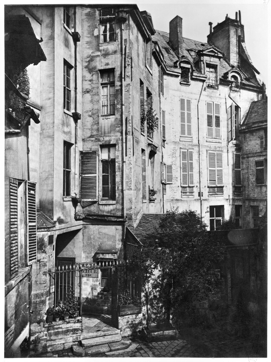Rohan gårdsplass, Paris, 1858-78 av Charles Marville