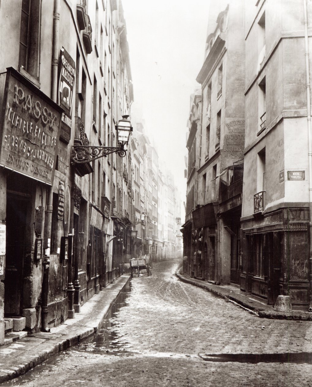 Rue Aumaire, fra Rue Volta, Paris, 1858-78 av Charles Marville