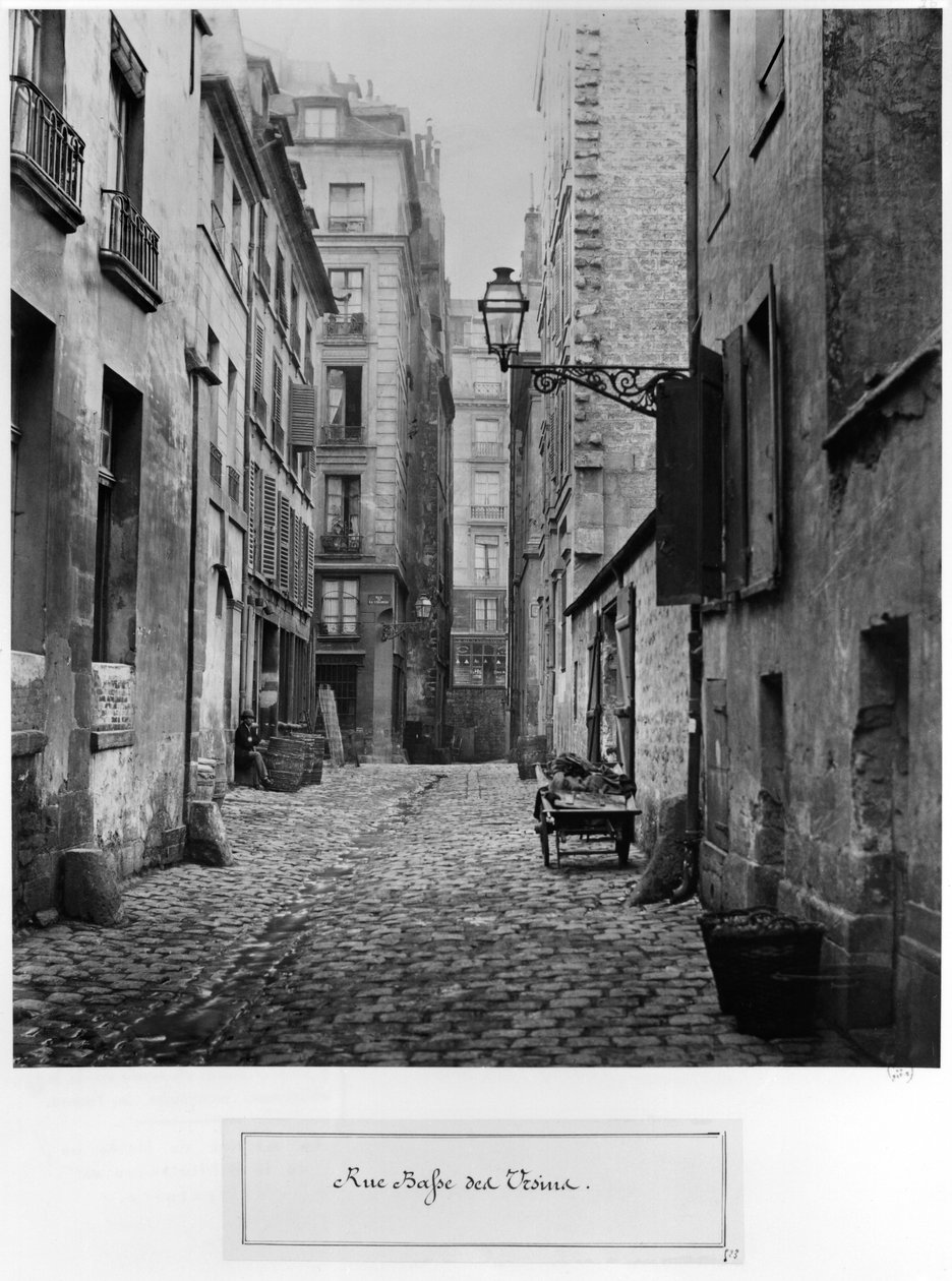 Rue Basse des Ursins, Paris, 1858-78 av Charles Marville
