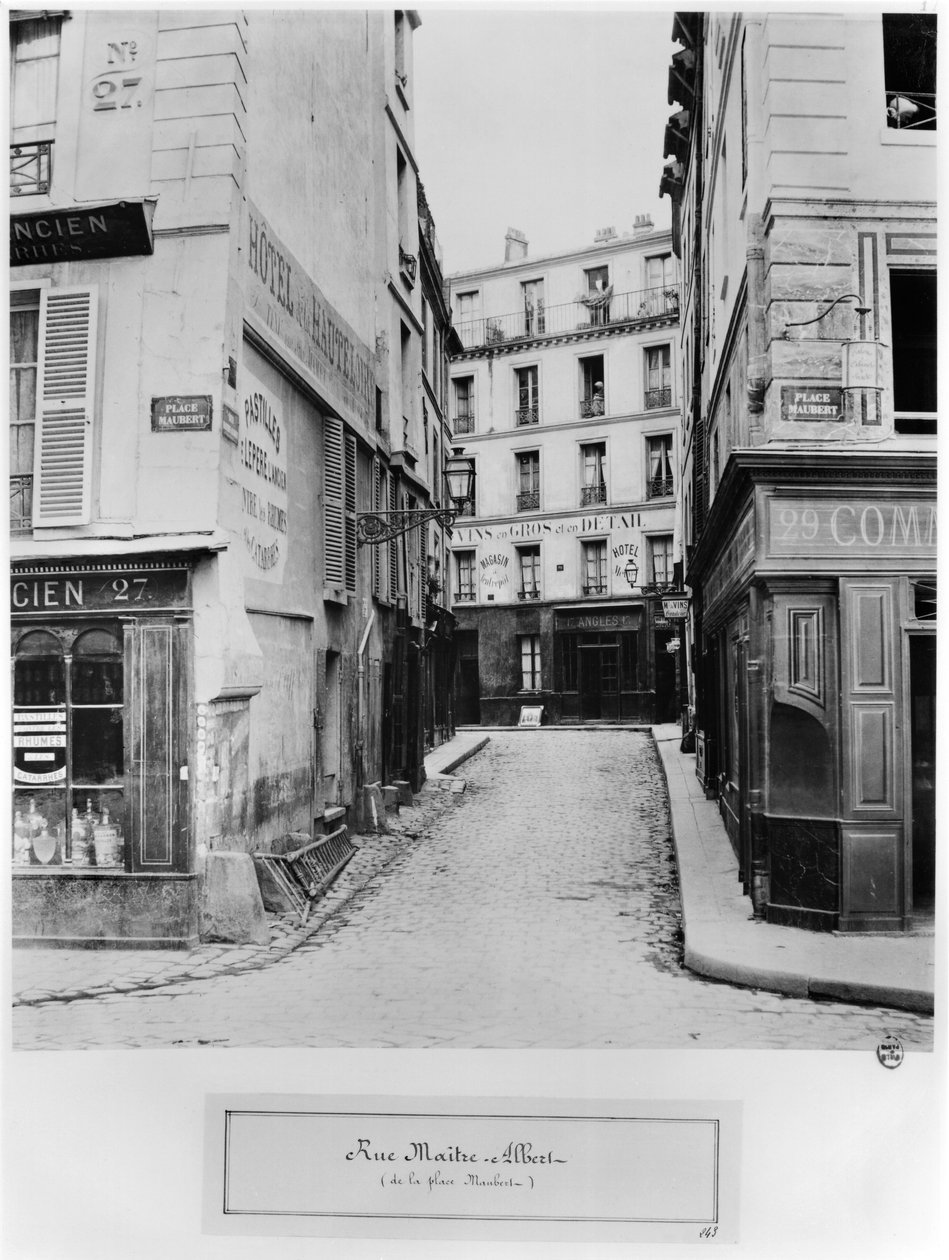 Rue Maitre Albert (fra stedet Maubert) Paris, 1858-78 av Charles Marville