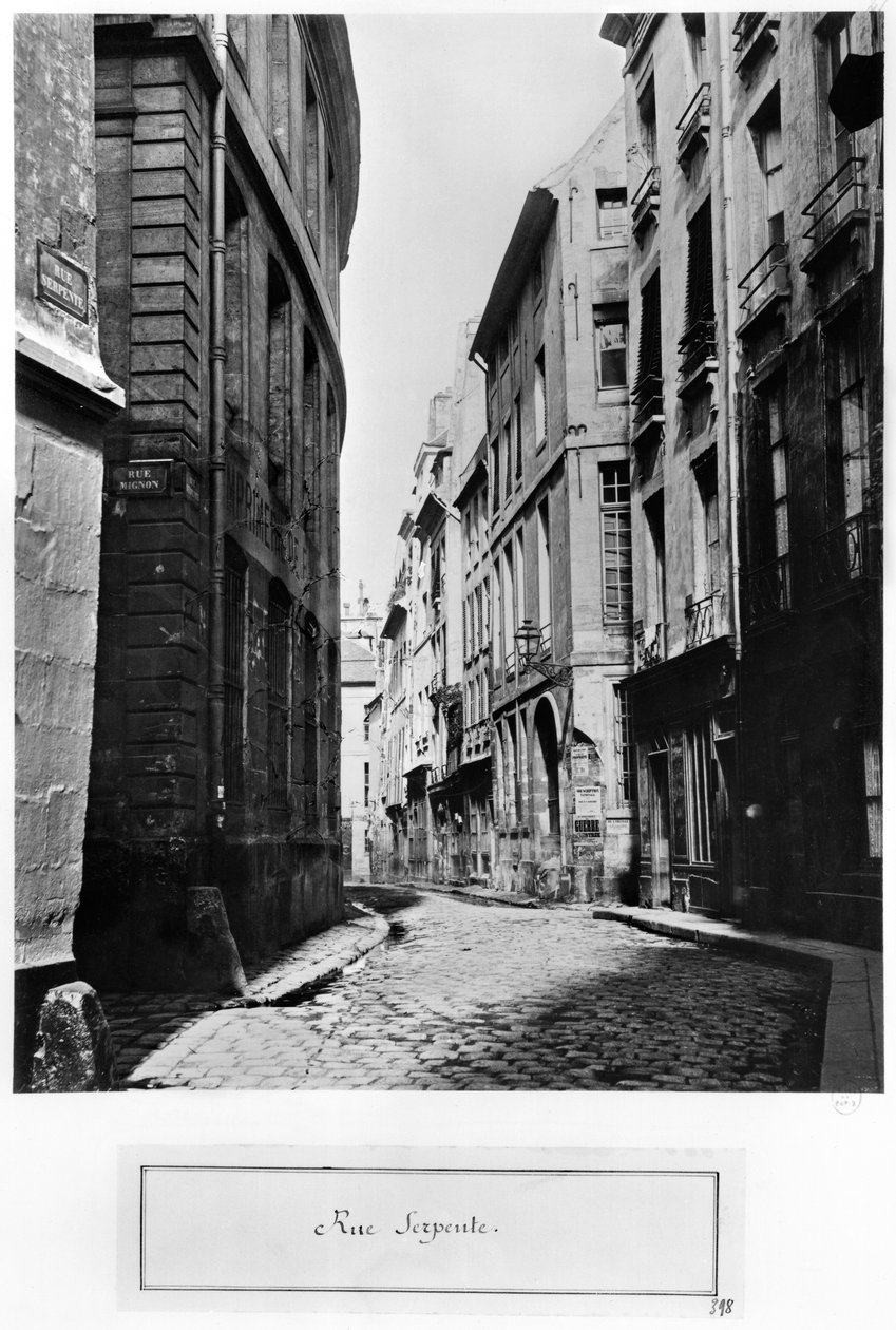 Rue Serpente, Paris, 1858-78 av Charles Marville
