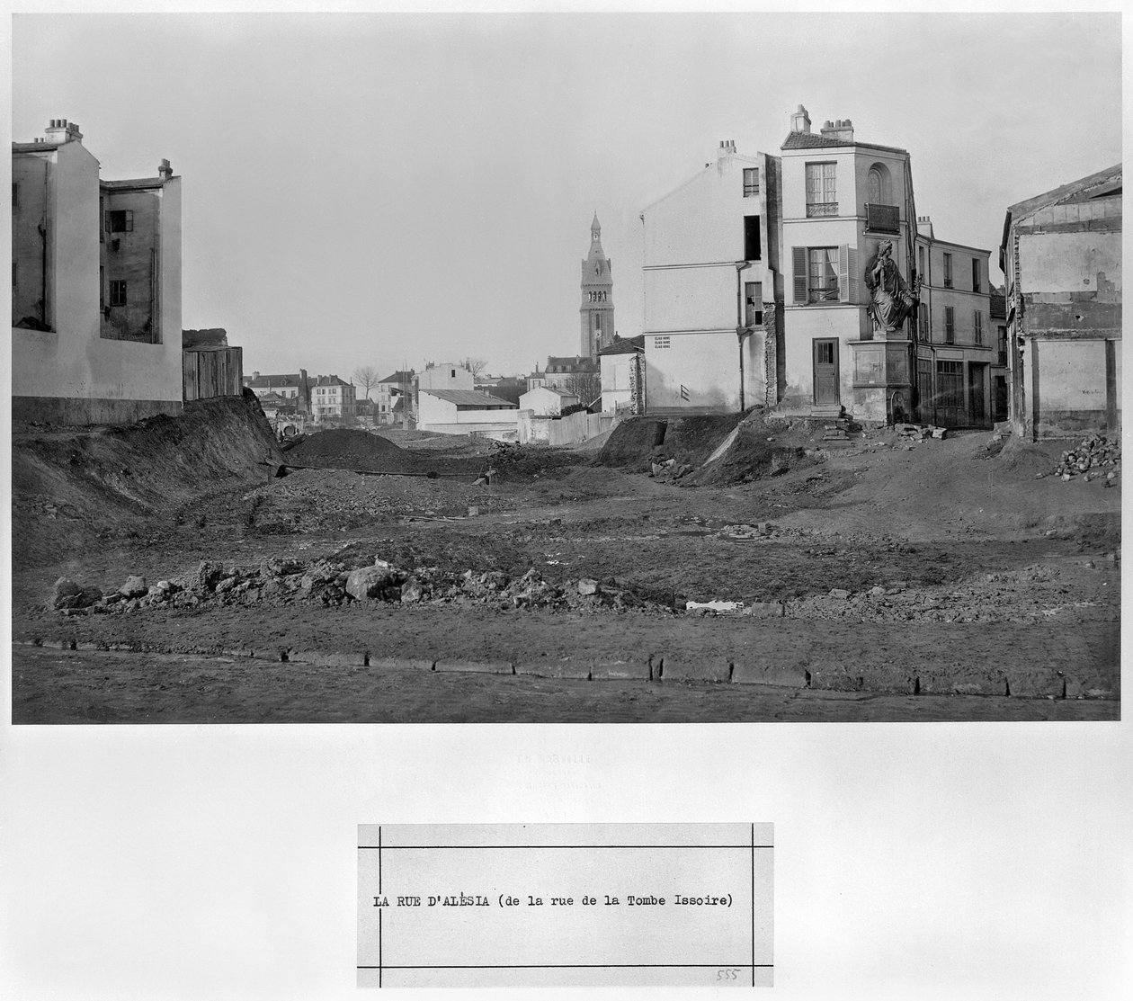 Rue d'Alesia, fra rue de la Tombe Issoire, Paris, 1858-78 av Charles Marville