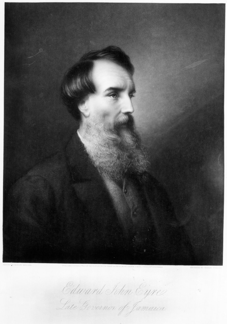 Edward John Eyre, gravert av Charles Algernon Tomkins, ca. 1901 av Charles Mercier