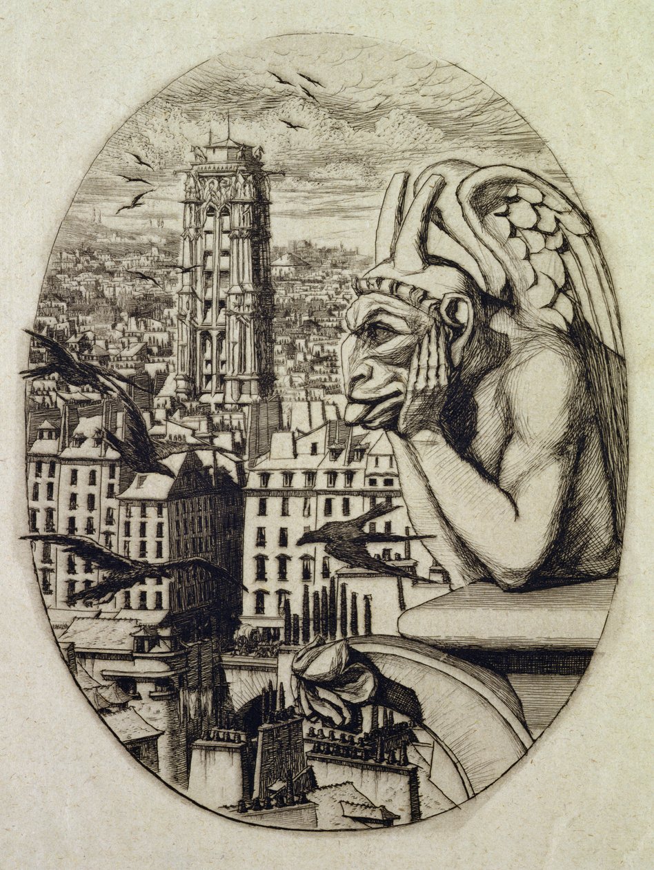 Vampyren (Le Stryge), 1853 av Charles Meryon