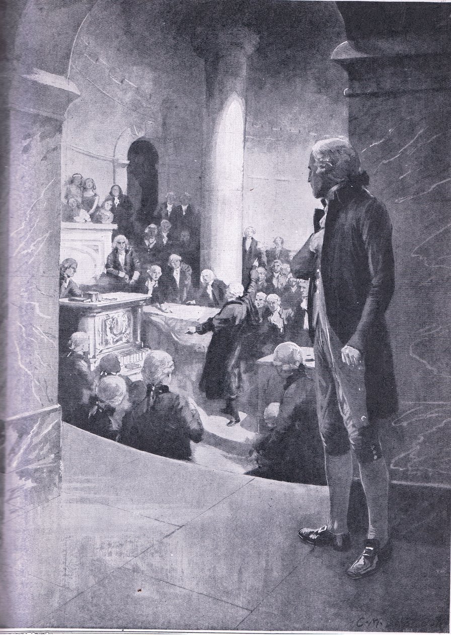 Jefferson lytter til "Treason Speech" av Charles Mills Sheldon