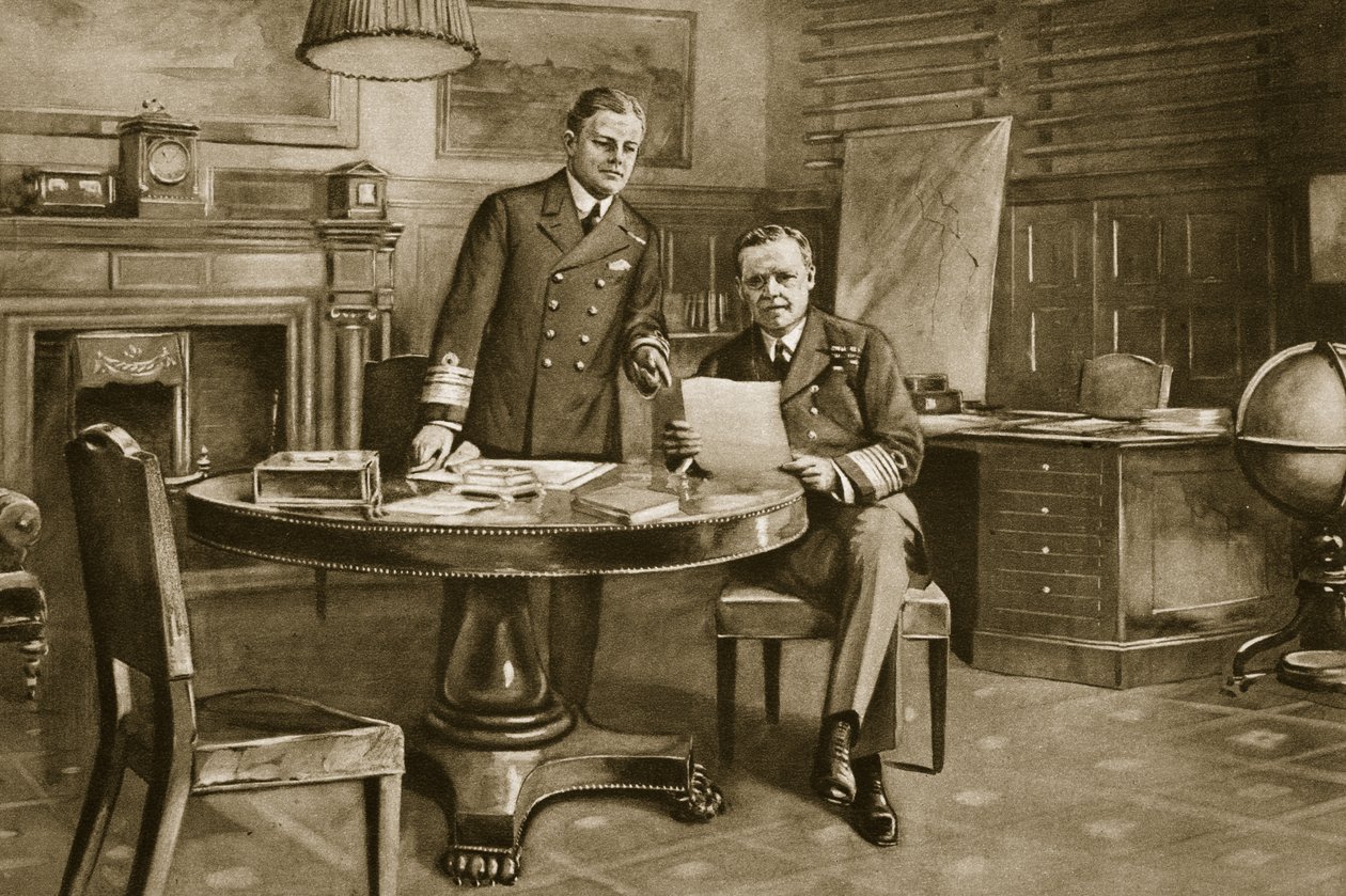Sjøforsvarets nervesenter: Sir Eric Geddes og Sir Rosslyn Wemyss i First Sea Lord