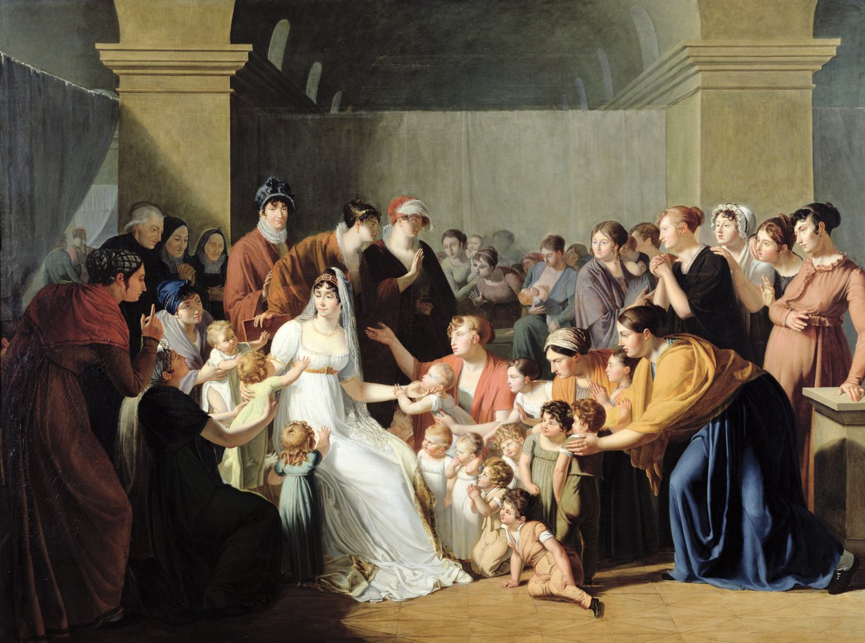Keiserinne Josephine (1763-1814) Blant barna, 1806 av Charles Nicolas Raphael Lafond