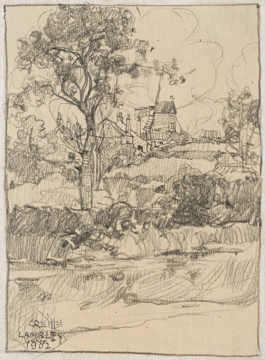 Lambley, England, 1902 (grafitt på papir) av Charles P. Reiffel