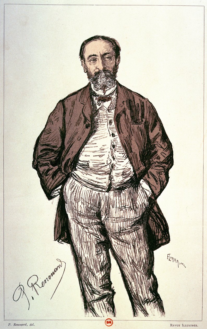 Portrett av Camille Saint-Saens av Charles Paul Renouard