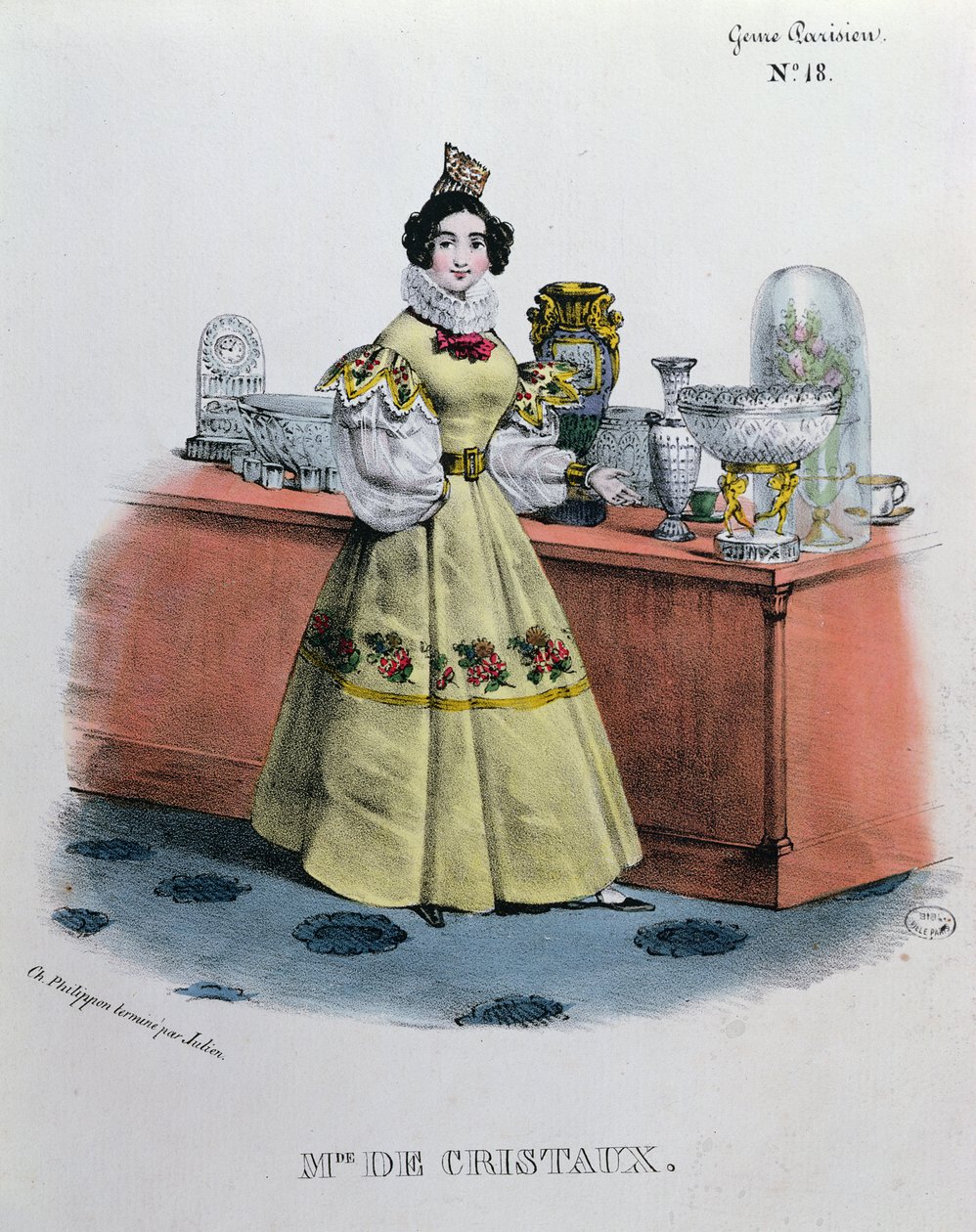 En krystallselger, ca. 1840 av Charles Philipon