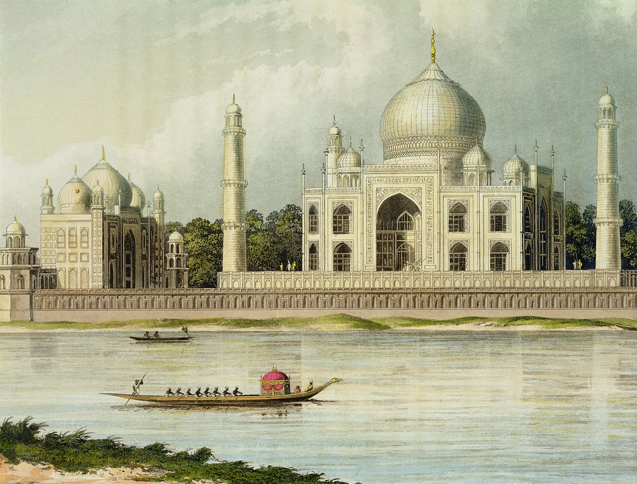 Taj Mahal, graven til keiseren Shah Jehan og hans dronning, tallerken 25 fra 