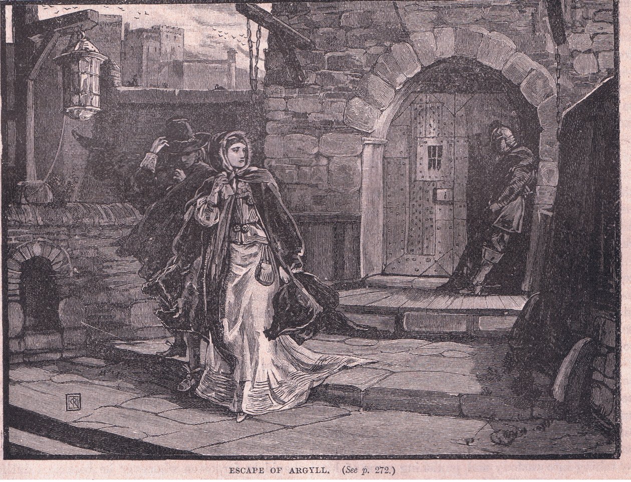 Escape of Argyll AD 1681 av Charles Ricketts