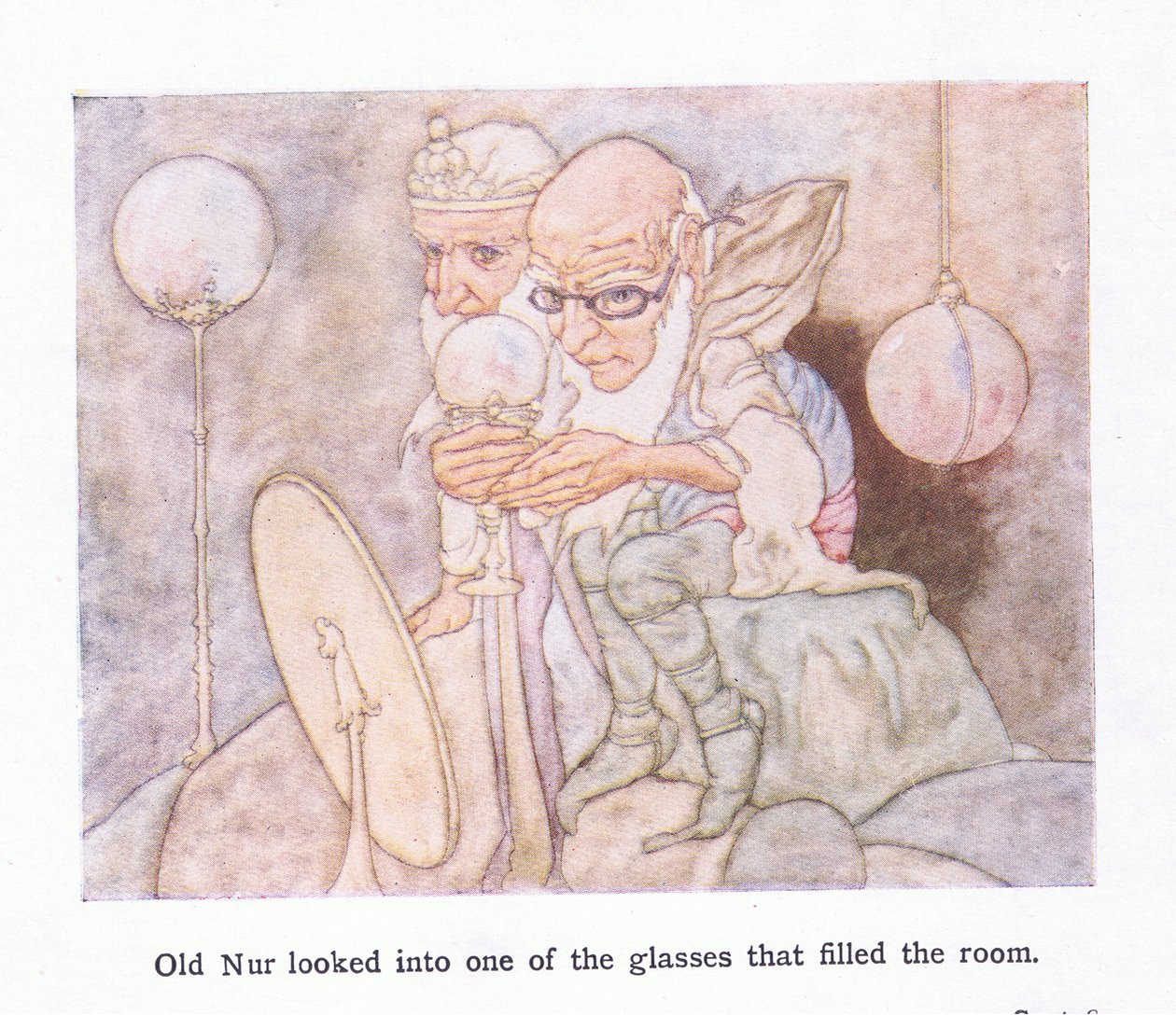 Gamle Nur så inn i et av glassene av Charles Robinson