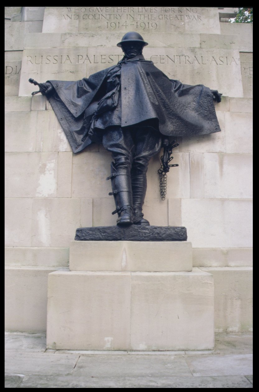 Figur fra Royal Artillery Memorial 1914-18, 1925 (Portland stein og bronse) av Charles Sergeant Jagger