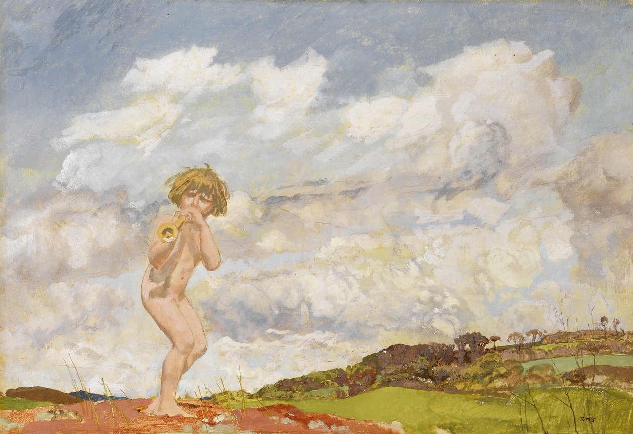 Pan, ca. 1916 (tempera på lerret) av Charles Sims