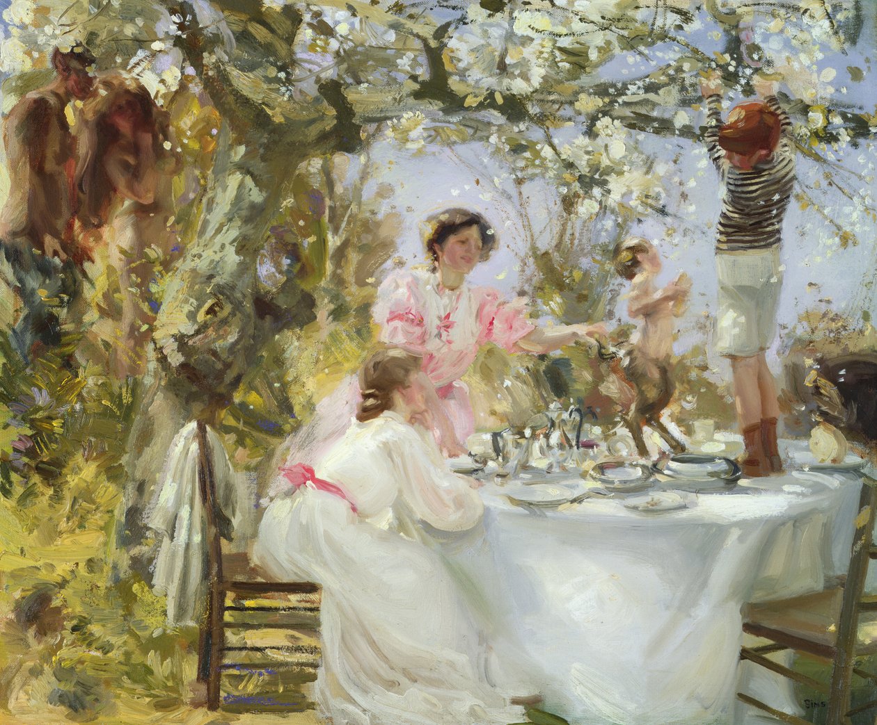 Den lille faunen, ca. 1906 av Charles Sims