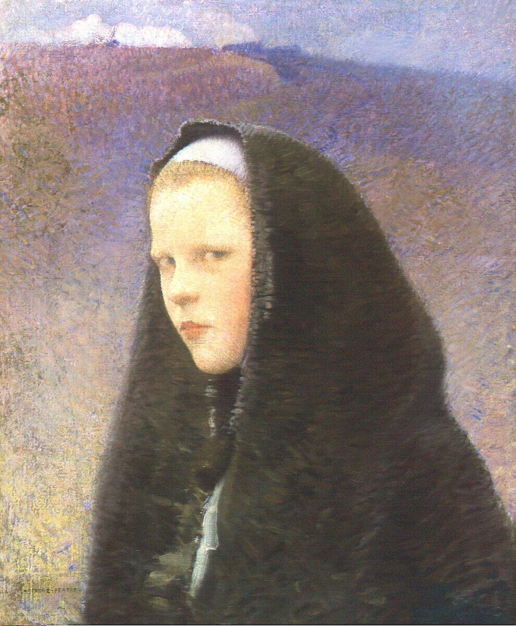 Unge Brittany Girln av Charles Sprague Pearce