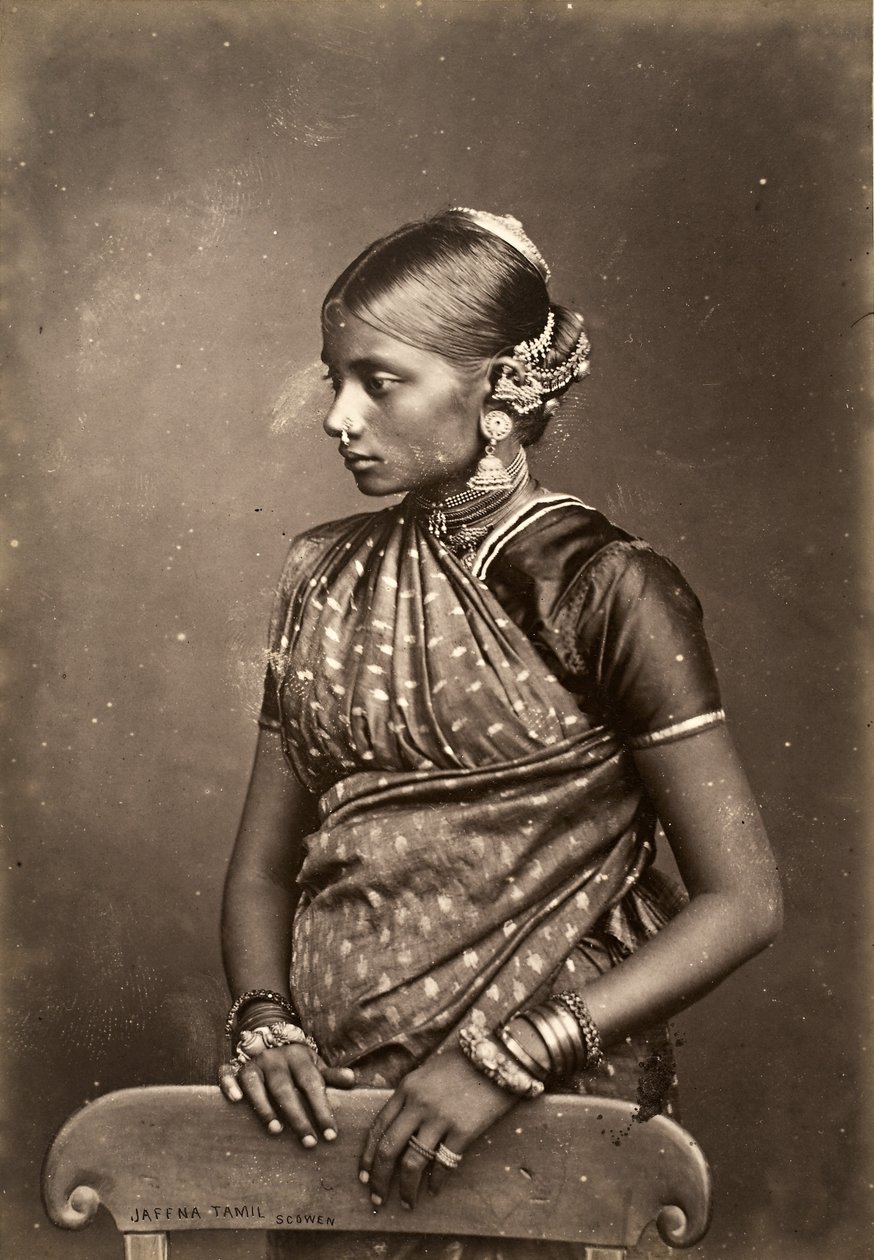 Jaffna Tamil, ca. 1870-90 (albumtrykk) av Charles T Scowen and Co