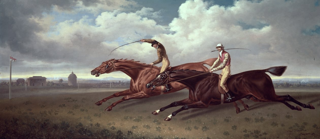 En kamp mellom Sir Joshua og Filho da Puta, 1819 av Charles Towne