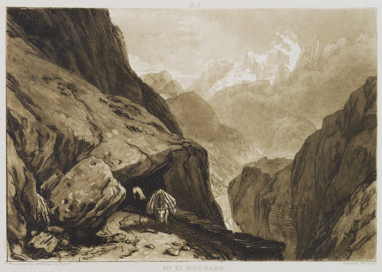St. Gothard-fjellet av Charles Yardley Turner