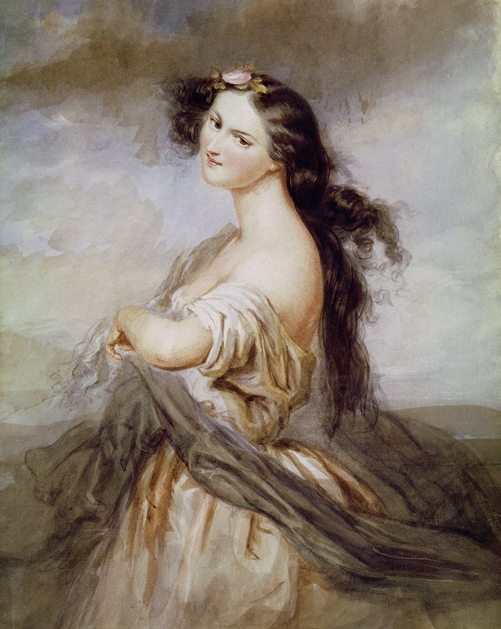 Portrett av Juliette Drouet (1806-83) av Charles Voillemot