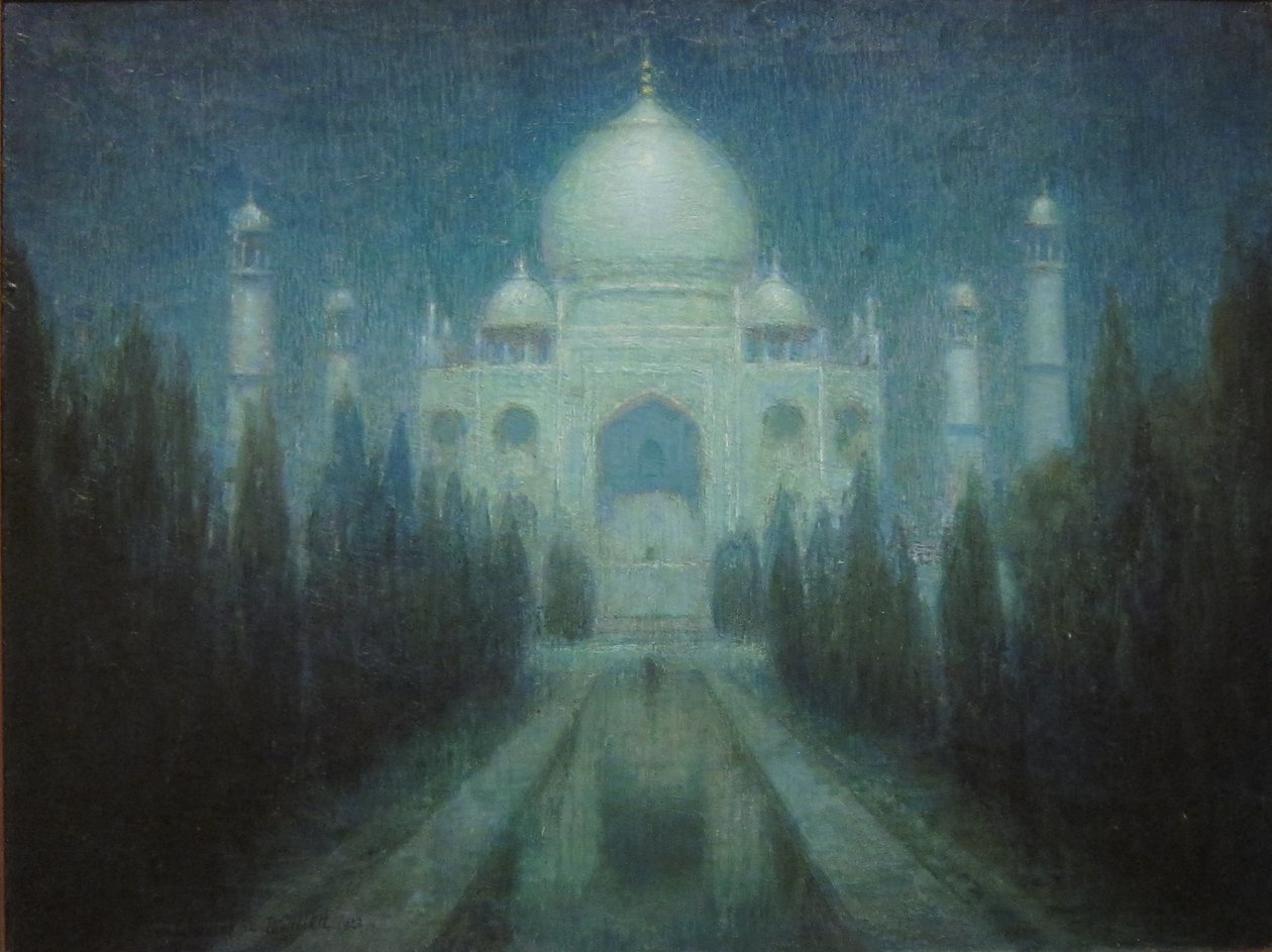 Taj Mahal av Moonlightn av Charles William Bartlett