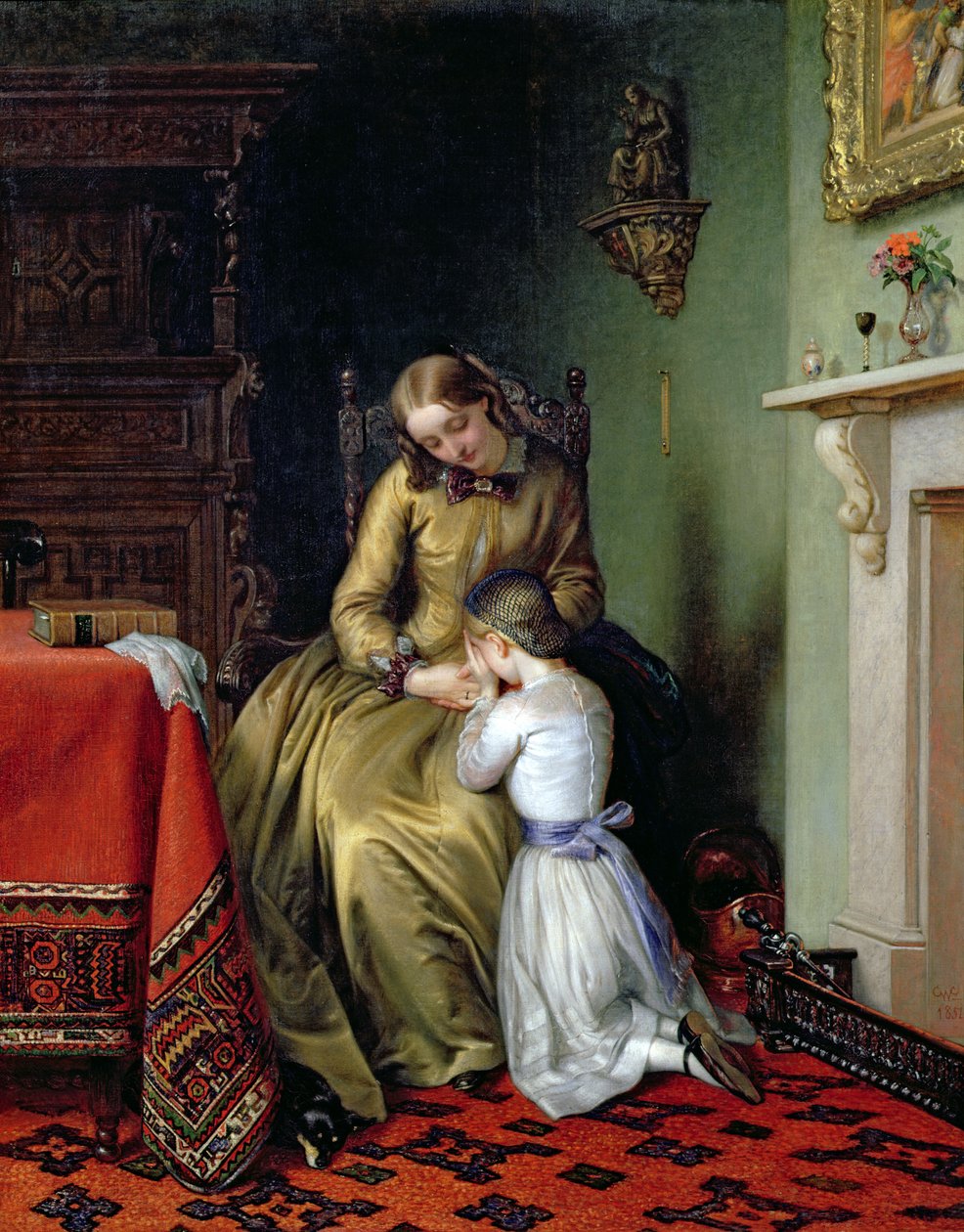 Bønnestund, 1854 av Charles West Cope