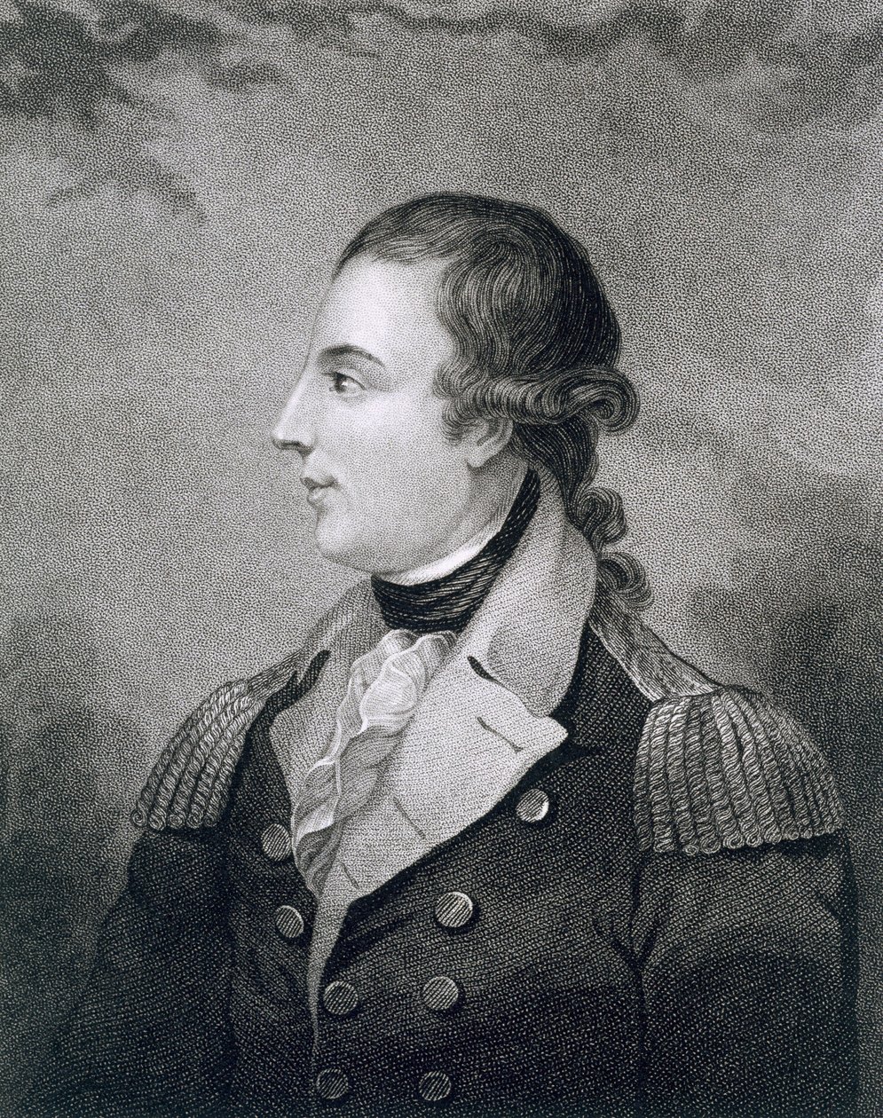 Richard Montgomery (1736-75) gravert av E. Mackenzie av Charles Willson Peale