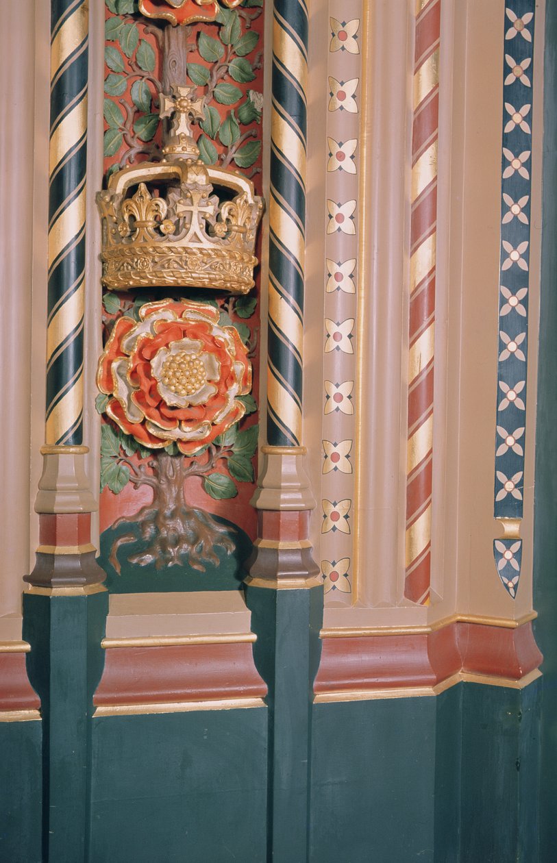 Detalj av dørarkitektur i Royal Gallery, ca. 1841 (malt tre) av Charles Barry