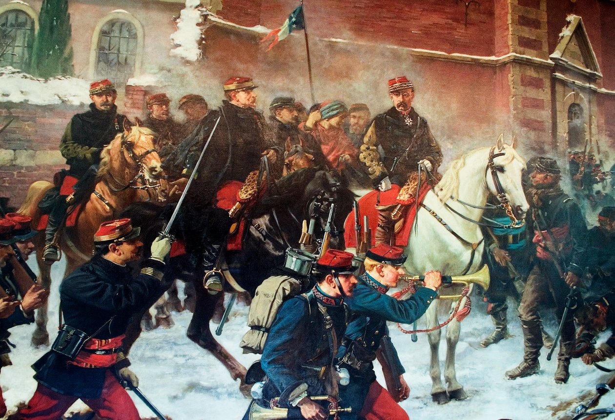 General Faidherbe i kamp på Biefviller-lès-Bapaume, 3. januar 1871 av Charles Edouard Armand Dumaresq