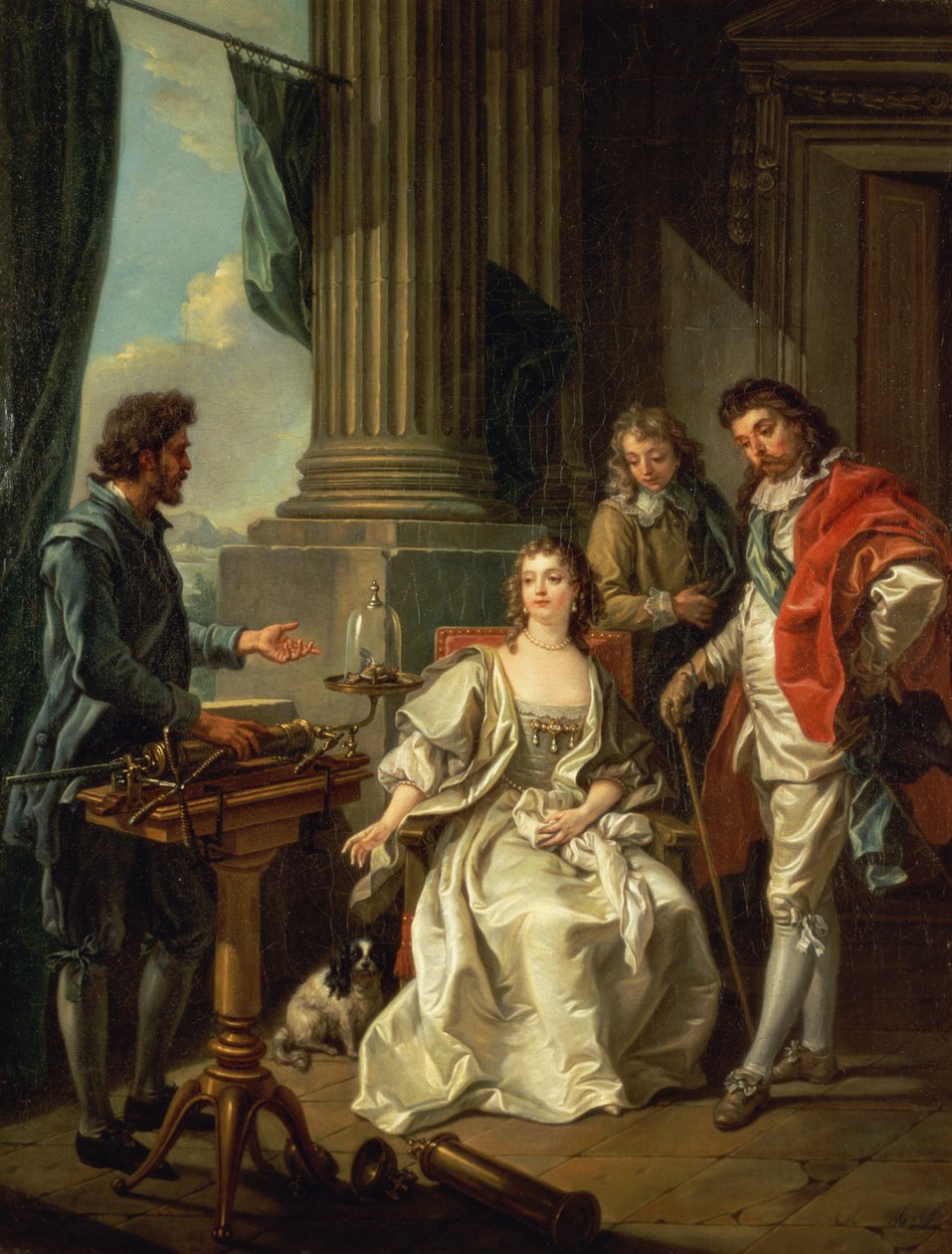 Pneumatic Experiment, ett av en serie, 1777 av Charles Amedee Philippe van Loo