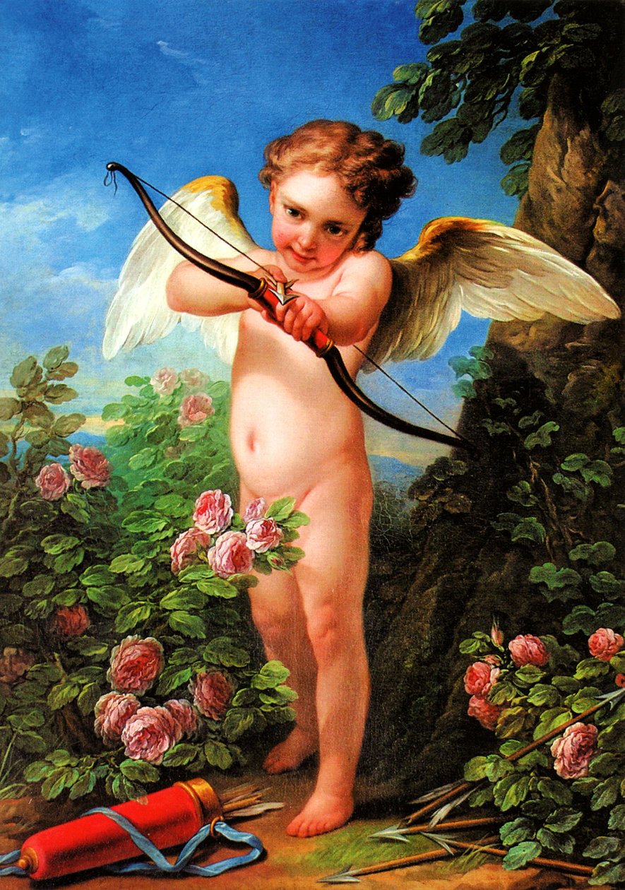 Amor som skyter en bue av Charles André van Loo