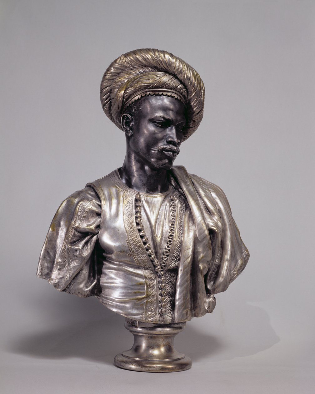 En sudaneser i algerisk kostyme (sølv bronse) av Charles Henri Joseph Cordier