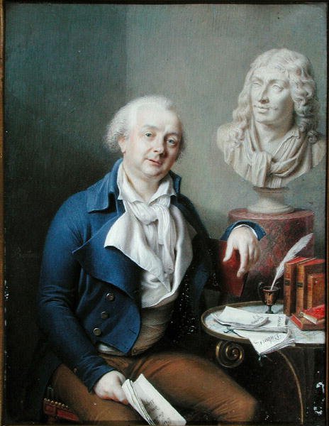 Portrett av Dazincourt (1747-1809) (olje på panel) av Charles Marie Bouton