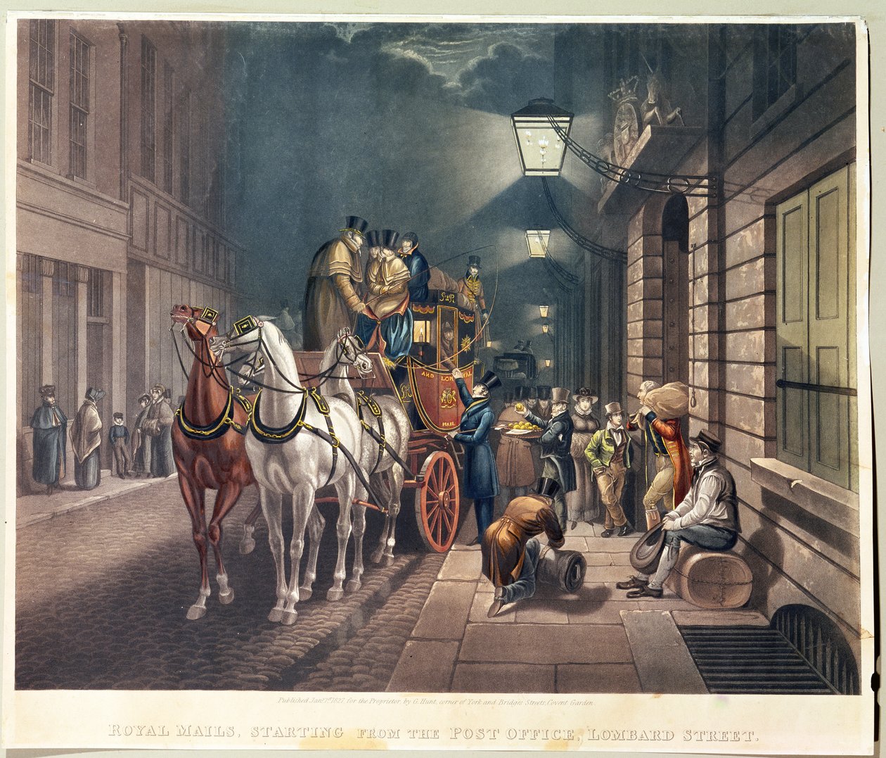 Royal Mails starter fra postkontoret, Lombard Street av Charles Hunt