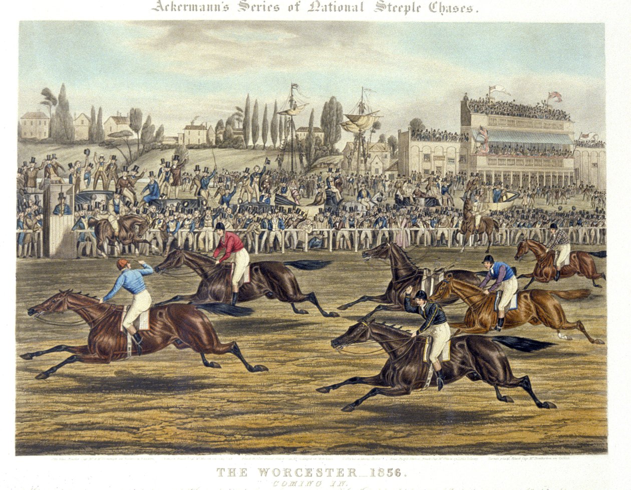 The Worcester: Coming In, gravert av Charles Hunt (farge litho) av Charles Hunt