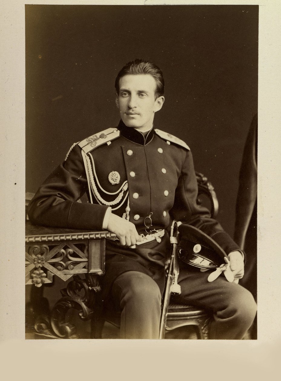 Nicolas Constantinovitch de Russie - Portrett av storhertug Nicholas Constantinovich av Russland (1850-1918), av Bergamasco, Charles (Karl) (1830-1896). Albumin bilde av Charles Bergamasco