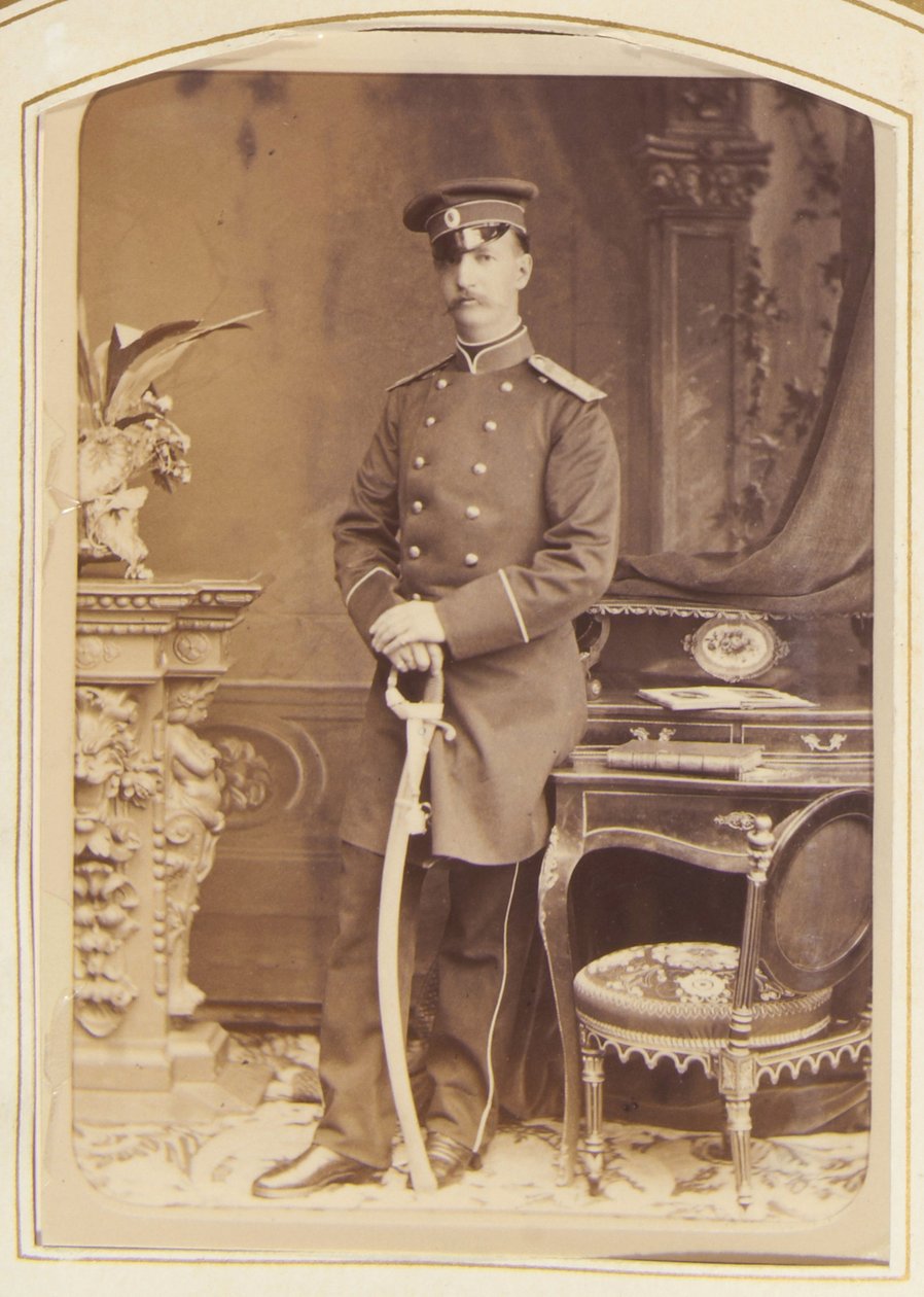 Georg I av Hellas, Hellenernes konge - Portrett av Georg I (1845-1913), Hellenernes konge, av Bergamasco, Charles (Charles) (1830-1896). Albumin bilde av Charles Bergamasco