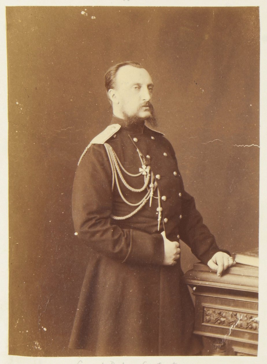Nicolas Nikolaievitch de Russie - Portrett av storhertug Nicholas Nikolaevich (den eldste) av Russland (1831-1891), av Bergamasco, Charles (Karl) (1830-1896). Albumin Photo, ca. 1874. Russisk stats film- og fotoarkiv, Krasnogorsk av Charles Bergamasco
