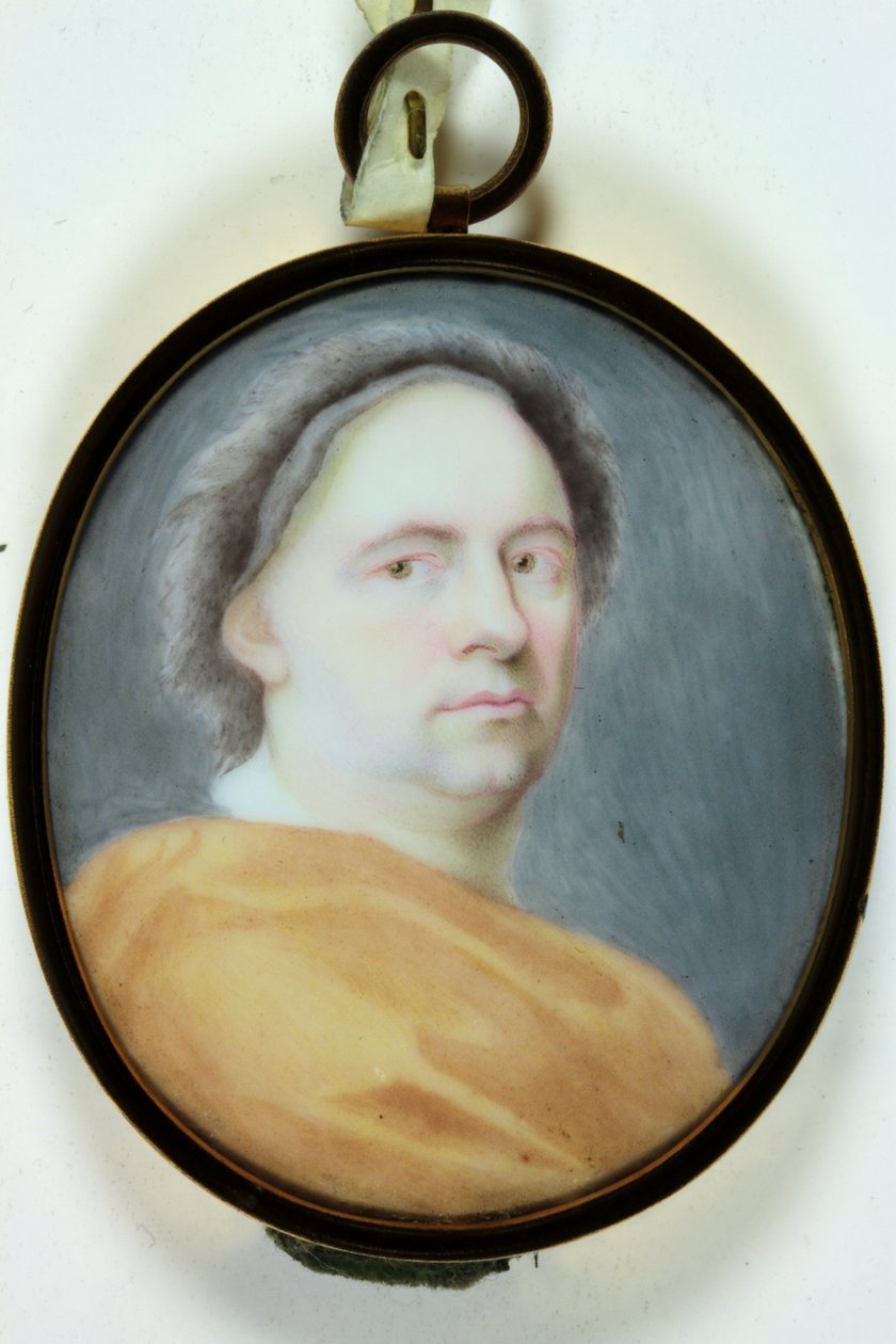 Humphrey Wanley (emalje) av Charles (attr.to) Boit