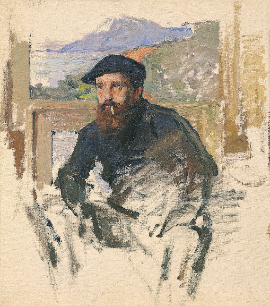 Portrett av Monet ca. 1884 (olje på lerret) av Charles (attr.to) Giron