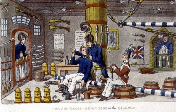 The Gun Room, Newcome in the Bilboes, plate fra 