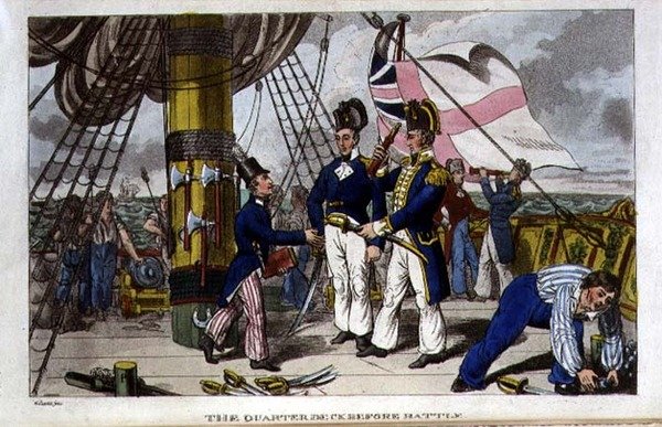 The Quarter Deck before Battle, plate fra 