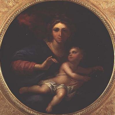 Madonna og barn av Charles (follower of) Le Brun
