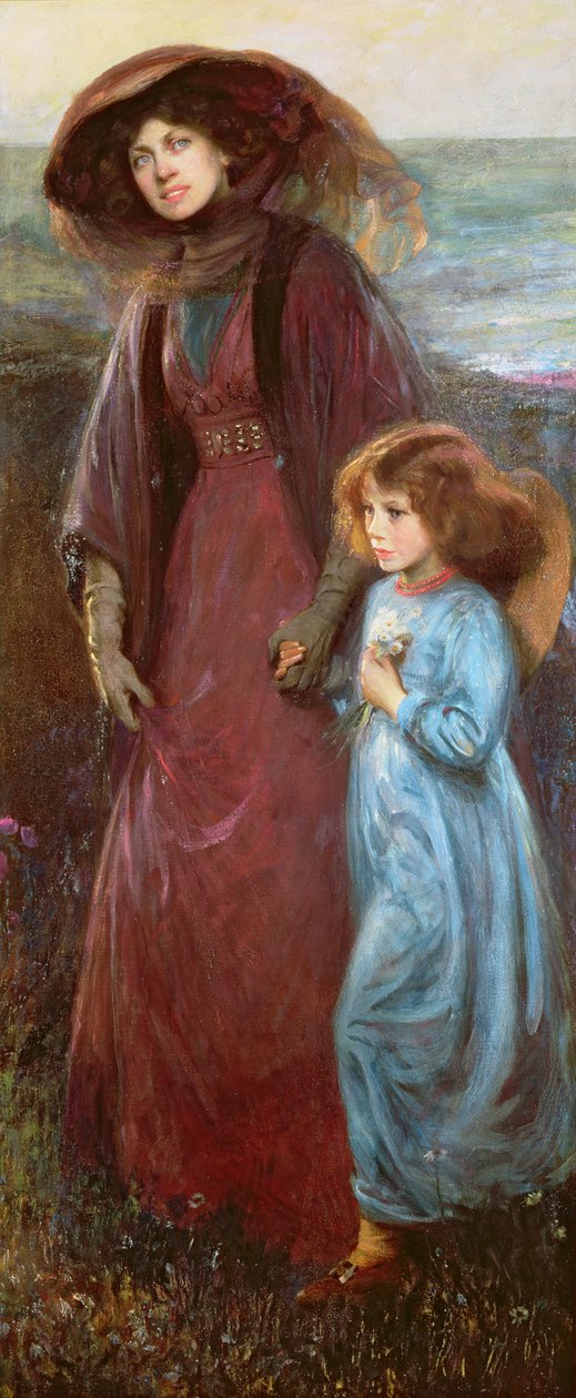 Portrett av fru Muriel Waddington og datter av Charles A. Buchel