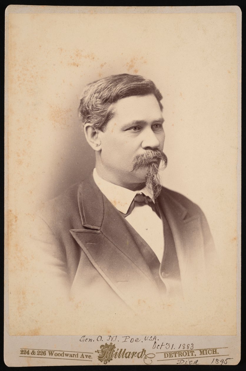 Portrett av Orlando Metcalfe Poe 1832-1895, 31. oktober 1883. av Charles A Millard